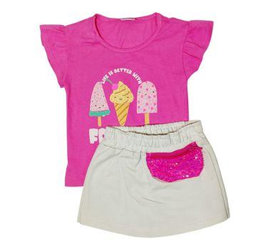 Conjunto Sorvetinho Paetê - 2 anos - Fakini