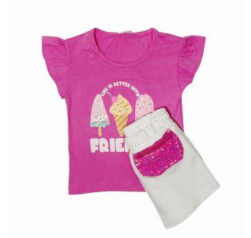 Conjunto Sorvetinho Paetê - 2 anos - Fakini