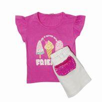 Conjunto Sorvetinho Paetê - 2 anos - Fakini