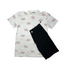 Conjunto Polo Com Bermuda Off White - 10 anos - Trick Nick
