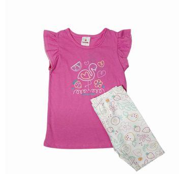 Conjunto Infantil Garça Rosa - 3 anos - Brandili