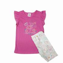 Conjunto Infantil Garça Rosa - 3 anos - Brandili