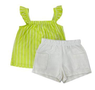 Conjunto listrado neon - 6 anos - Brandili