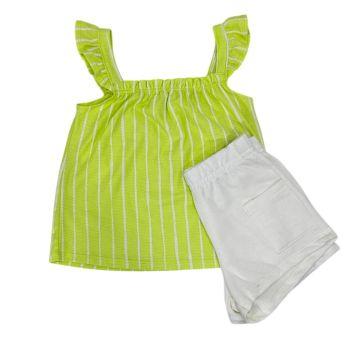 Conjunto listrado neon - 6 anos - Brandili