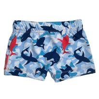 Sunga Infantil Estampa de Tubarões Camuflada – Azul - 2 anos - Tip Top