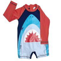 Macacão Infantil UV Manga Longa Tubarão – Praia e Piscina - 2 anos - Tip Top