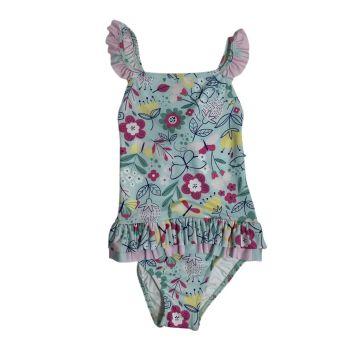 Maiô Infantil com Babados – Estampa Floral Colorida - 4 anos - Tip Top