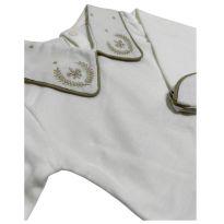 body Manga Longa com babado - 3 a 6 meses - Baby Tricot