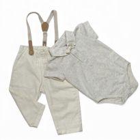 Conjunto de festa masculino - 3 a 6 meses - Mundi