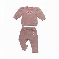 Conjunto moletom feminino - 3 meses - Grow up