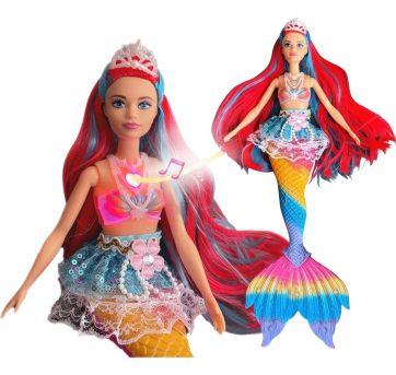 Boneca Sereia Mermaid Musical com Luz Som - Sem faixa etaria - Desconhecida