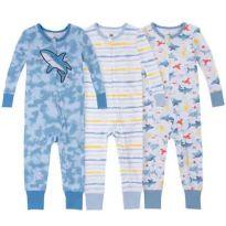Kit 3 Macacões Infantil HEADQUARTERS Tubarão - 2 anos - Desconhecida