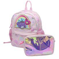 Mochila escolar 2 em 1 Arco-Íris rosa - Sem faixa etaria - Desconhecida