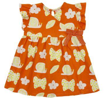 Vestido de Manga Curta Fábula Bebê - 6 a 9 meses - Fábula