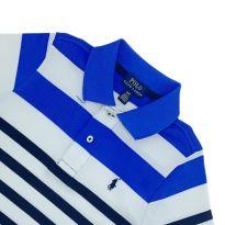 camisa polo infantil da Polo Ralph Lauren com listras brancas e azuis - 3 anos - Polo Ralph Lauren