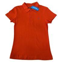 Camisa laranja com gola polo - 16 anos - Não informada