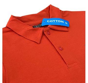 Camisa laranja com gola polo - 16 anos - Não informada