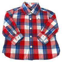 Camisa Xadrez manga longa Tommy Hilfiger - 3 a 6 meses - Tommy Hilfiger