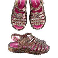 Sandália Mini Melissa Rosa com brilho - 22 - Mini Melissa