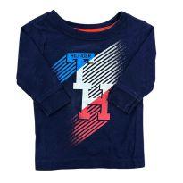 Camiseta Manga Longa Azul Tommy Hilfiger - 3 a 6 meses - Tommy Hilfiger