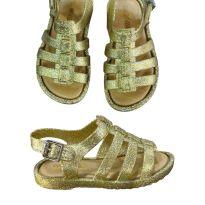 Sandália Mini Melissa Dourada com brilho - 20 - Mini Melissa