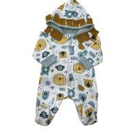 MACACÃO TIP TOP SAFARI COM CAPUZ - Recém Nascido - Tip Top