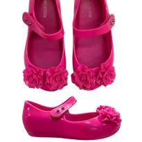 Sapatilha Rosa com Flores Melissa - 25 - Melissa e Mini Melissa