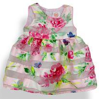 Vestido florido da Wonder Nation - 6 a 9 meses - Wonder Nation