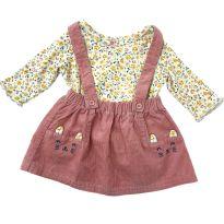 Conjunto salopete e blusa de manga longa carters - 6 meses - Carter`s