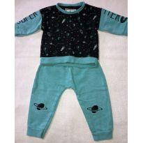 Pijama moletom bebê 6-9m Baby Club - 6 a 9 meses - Baby Club