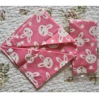 Kit com 02 Babadores Triangulo Bebê - rosa -  - Sem marca