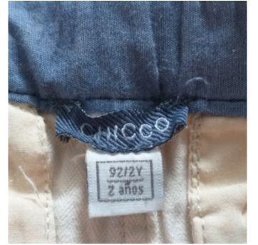 Bermuda cargo marfim - 2 anos - Chicco