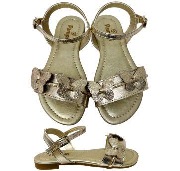 Sandália Infantil Menina Pampili Iris Borboleta- Dourado - 28 - Pampili