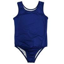 Maiô Infantil Azul-Marinho – 91% Poliéster e 9% Elastano – Tamanho 10 Anos - 10 anos - Não informada
