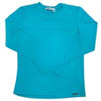Camisa UV Infantil Azul Turquesa – Tamanho P - 8 anos - Não informada