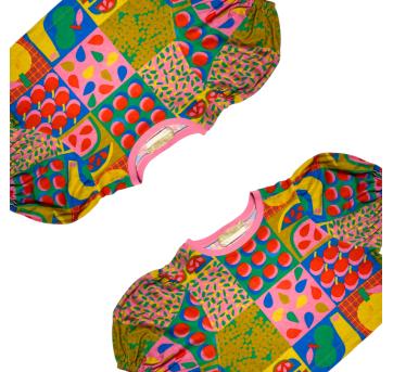 Cropped Fábula Malha Deli Azul - 4 anos - Fábula