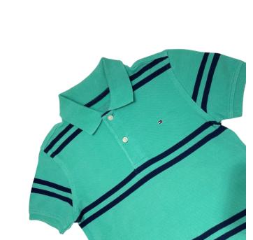 Camisa Polo Listrada Tommy Hilfiger - 6 anos - Tommy Hilfiger