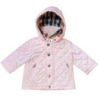 Burberry - diamond quilted nylon hooded jacket - 6 meses - Burberry