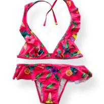 Biquíni Infantil Tropical - 8 anos - Não informada
