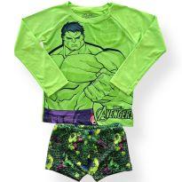 Camiseta UV + Sunga Hulk - 4 anos - Não informada