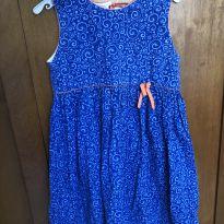 Vestido infantil azul (6 anos) - 6 anos - Não informada