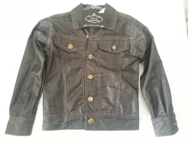 jaqueta jeans encerado