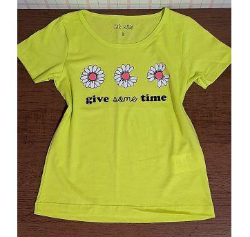 Blusa neon margaridas - 8 anos - Lik Kids