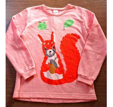 Blusa moletom rosa esquilo - 10 anos - Kids