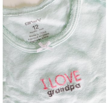 Body longo verde "I love grandpa" 12 meses - 1 ano - Carter`s