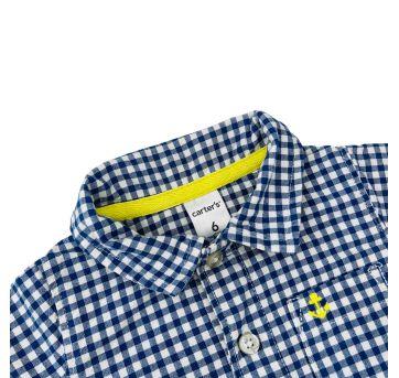 Romper xadrez para bebê Carter’s - 6 meses - Carter`s