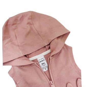 Coletinho de moletom infantil Carter’s rosa - 6 meses - Carter`s