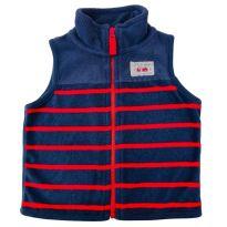 Coletinho Carter’s azul com listras vermelhas 3 meses - 3 meses - Carter`s