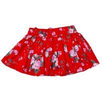 Sainha para bebê OshKosh 6 meses vermelha com estampas e laço na cintura - 6 meses - OshKosh