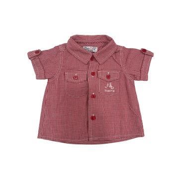 Camisa xadrez vermelha e branca 1 a 2 meses  Mayoral - 0 a 3 meses - Mayfair Kids